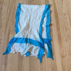 Blue and Cream Pashmina Scarf